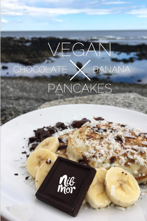 Vegan Chocolate Banana Pancakes