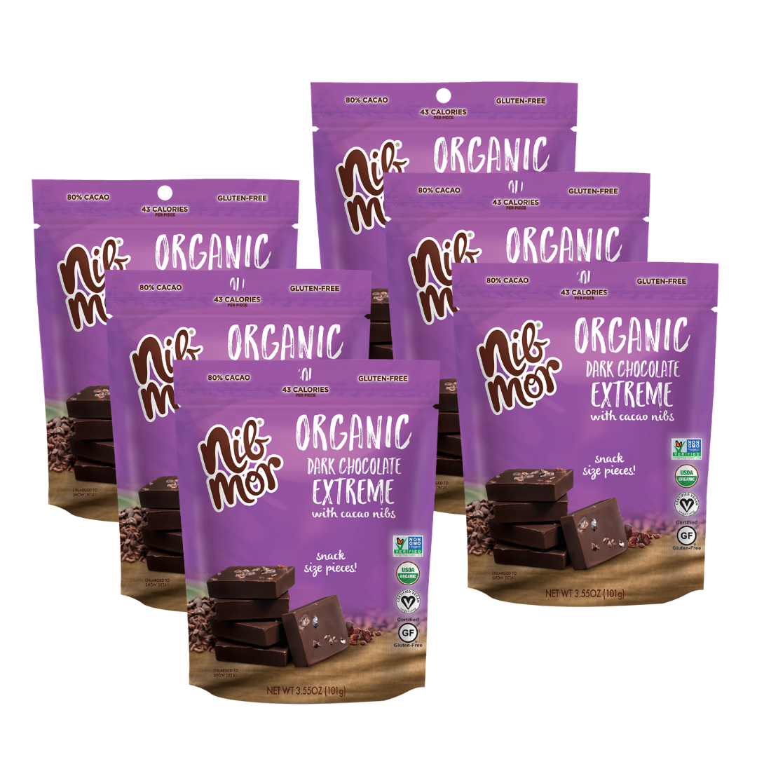 Organic 3.55oz Snacking Bag - Extreme - 80% Cacao, , NibMor, NibMor, LLC - NibMor