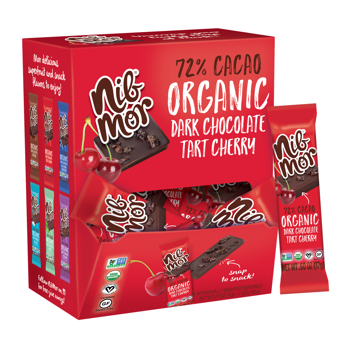 Organic Tart Cherry Daily Dose - 45 Count, Daily Dose, NibMor, NibMor, LLC - NibMor