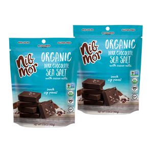 Organic 3.55oz Snacking Bag - Sea Salt - 80% Cacao, , NibMor, NibMor, LLC - NibMor